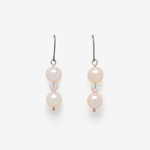 6月誕生石 あこや真珠 フック ピアス