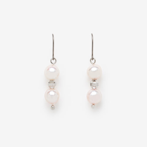 6月誕生石 あこや真珠 フック ピアス