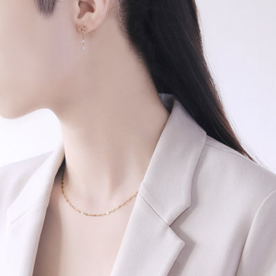 10月誕生石 K10 イエローゴールド ピンクトルマリン クローバー ピアス