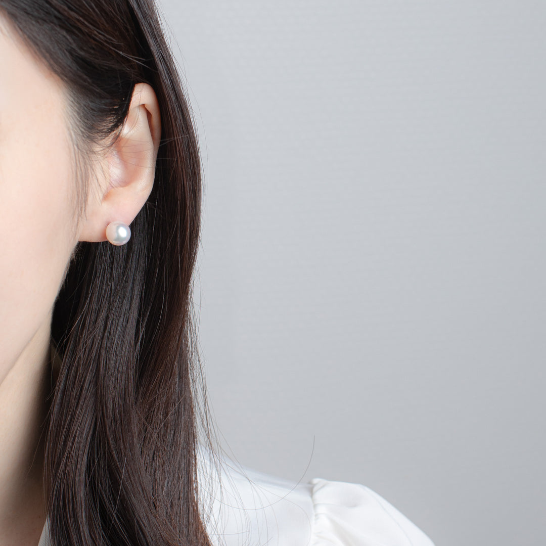 6月誕生石 プラチナ あこや真珠 ピアス （10281164701998