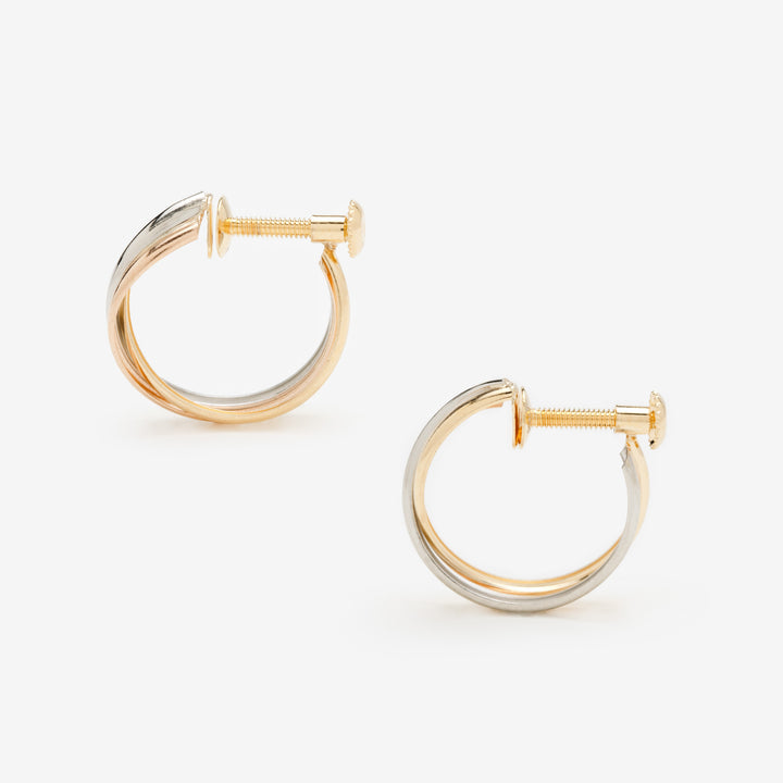 プラチナ K18 イエローゴールド/ピンクゴールド イヤリング