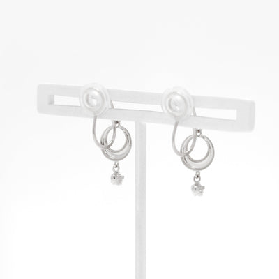 K10 ホワイトゴールド キュービックジルコニア イヤリング