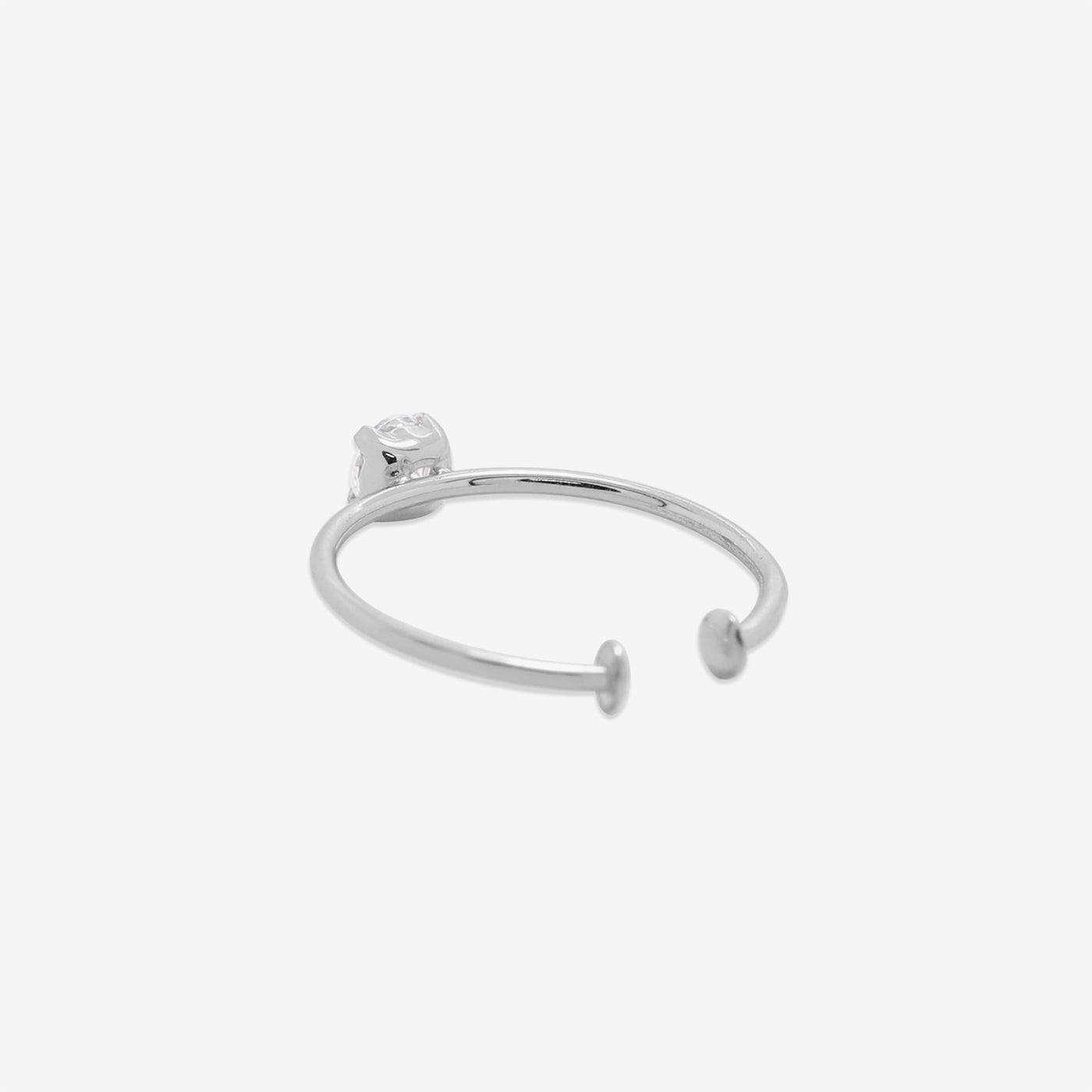 【WEB限定】K10 ホワイトゴールド キュービックジルコニア イヤーカフ ※片耳用