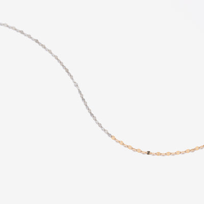 【WEB限定】K10 イエローゴールド/ホワイトゴールド デザインネックレス(50cm)