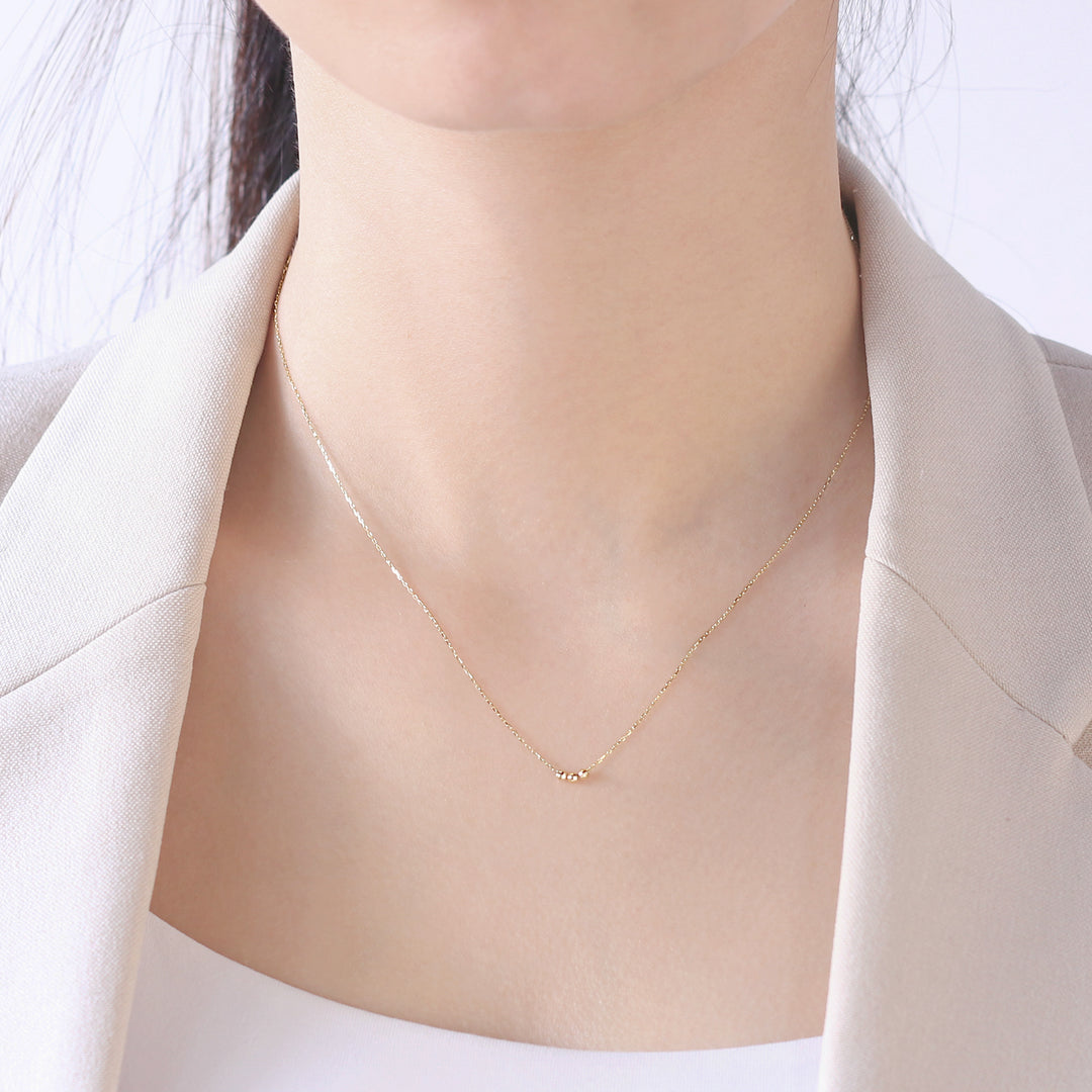 マルル様:::4℃ K10 ダイヤモンド ネックレス 3石 華奢 イエローゴール マルル様:::4℃ K10 ダイヤモンド ネックレス 3石 華奢 イエローゴール