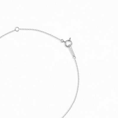 4月誕生石 K10 ホワイトゴールド ダイヤモンド ネックレス