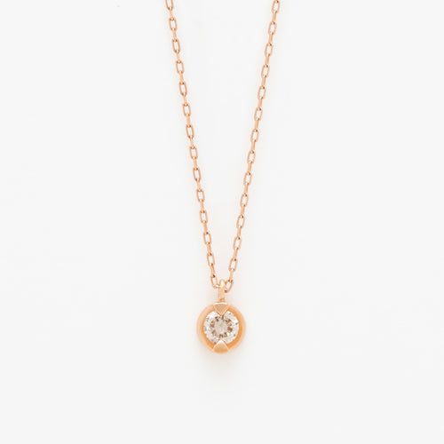 K10 ピンクゴールド ダイヤモンド ネックレス