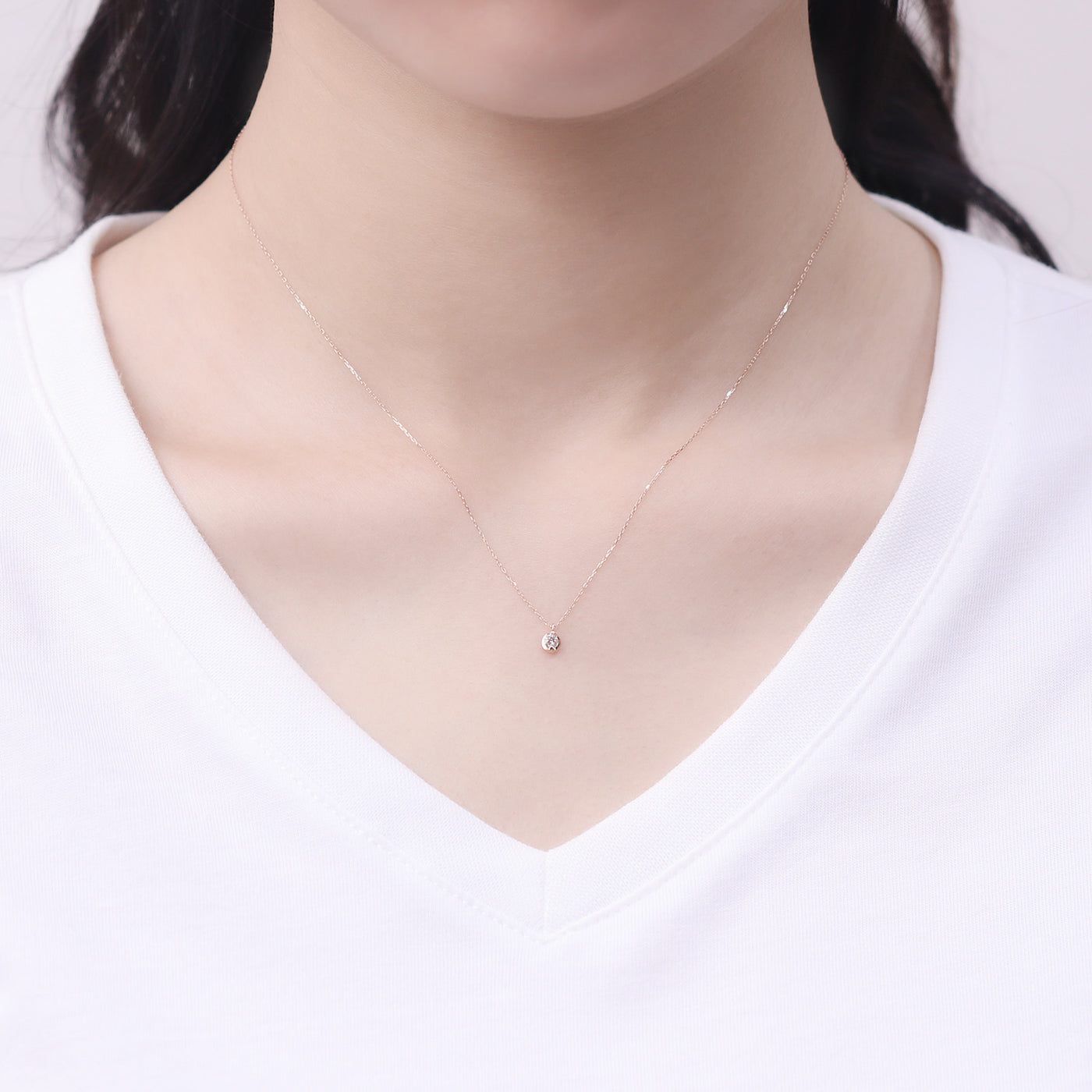 K10 ピンクゴールド ダイヤモンド ネックレス