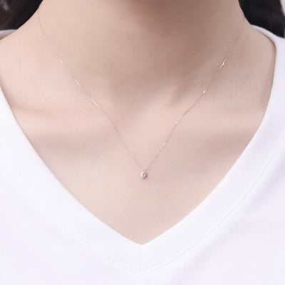 K10 ピンクゴールド ダイヤモンド ネックレス