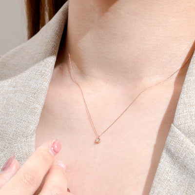 K10 ピンクゴールド ダイヤモンド ネックレス