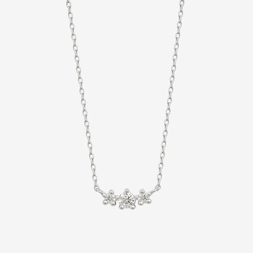 プラチナ ダイヤモンド ネックレス（0.1ct）<H&C証明カード/スコープ付>