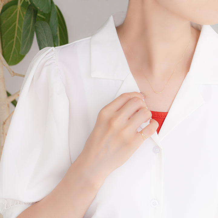 WEB限定】K10 イエローゴールド ダイヤモンド ムーン ネックレス