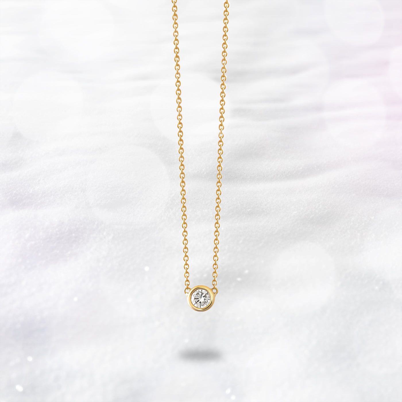 【WEB限定】K18 イエローゴールド ダイヤモンド ネックレス（0.20ct）