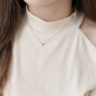 【WEB限定】K18 イエローゴールド ダイヤモンド ネックレス（0.20ct）