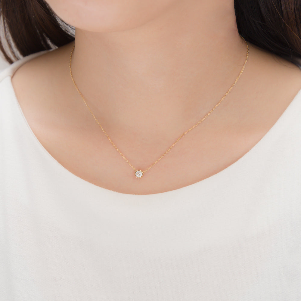 WEB限定】K18 イエローゴールド ダイヤモンド ネックレス(0.25ct