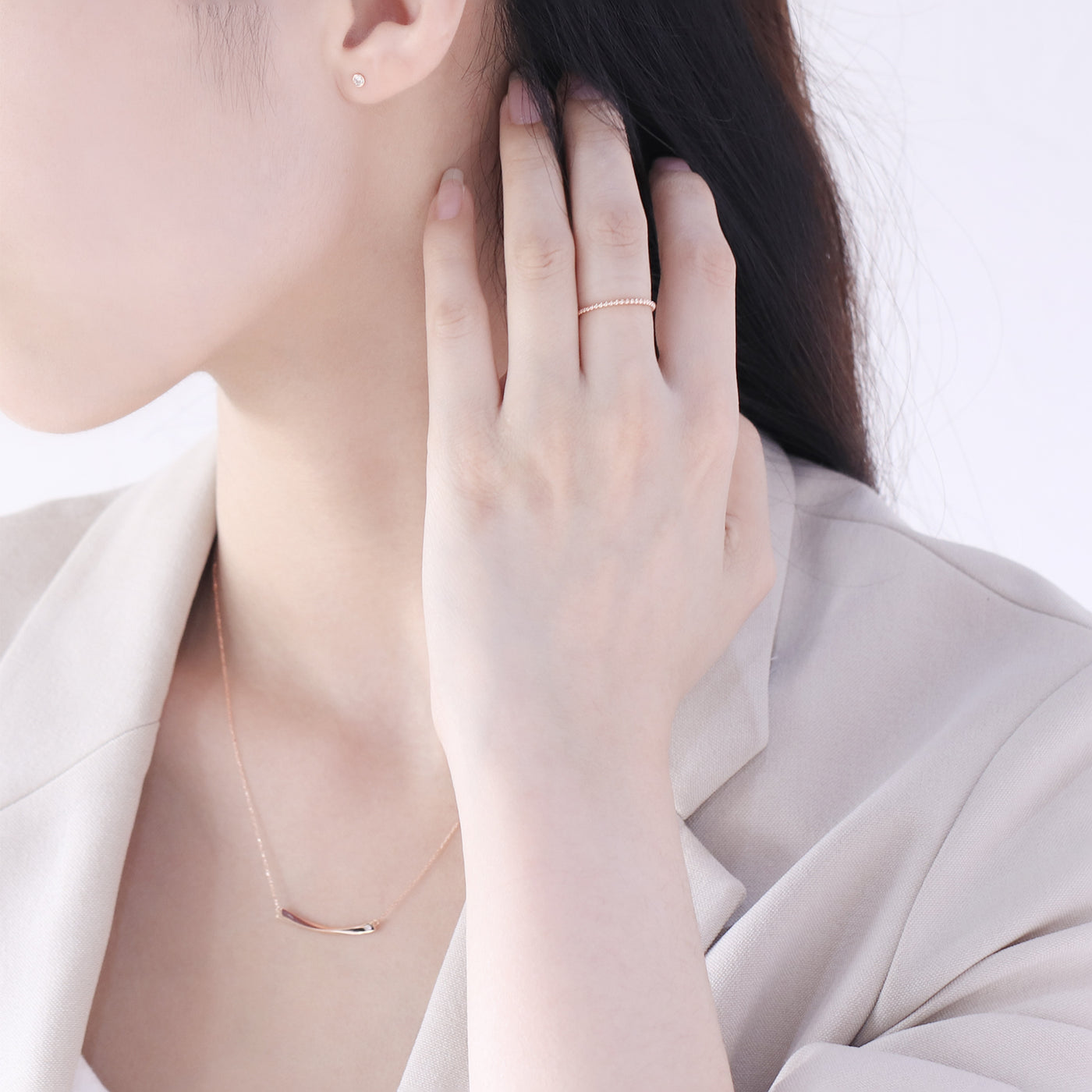 WEB限定】K10 ピンクゴールド ダイヤモンド ネックレス