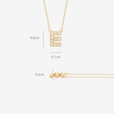 【WEB限定】K10 イエローゴールド ダイヤモンド イニシャル ネックレス（E）