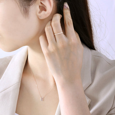 【WEB限定】K10 イエローゴールド ダイヤモンド イニシャル ネックレス（E）