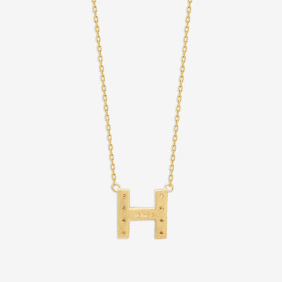 【WEB限定】K10 イエローゴールド ダイヤモンド イニシャル レス（H）ネック