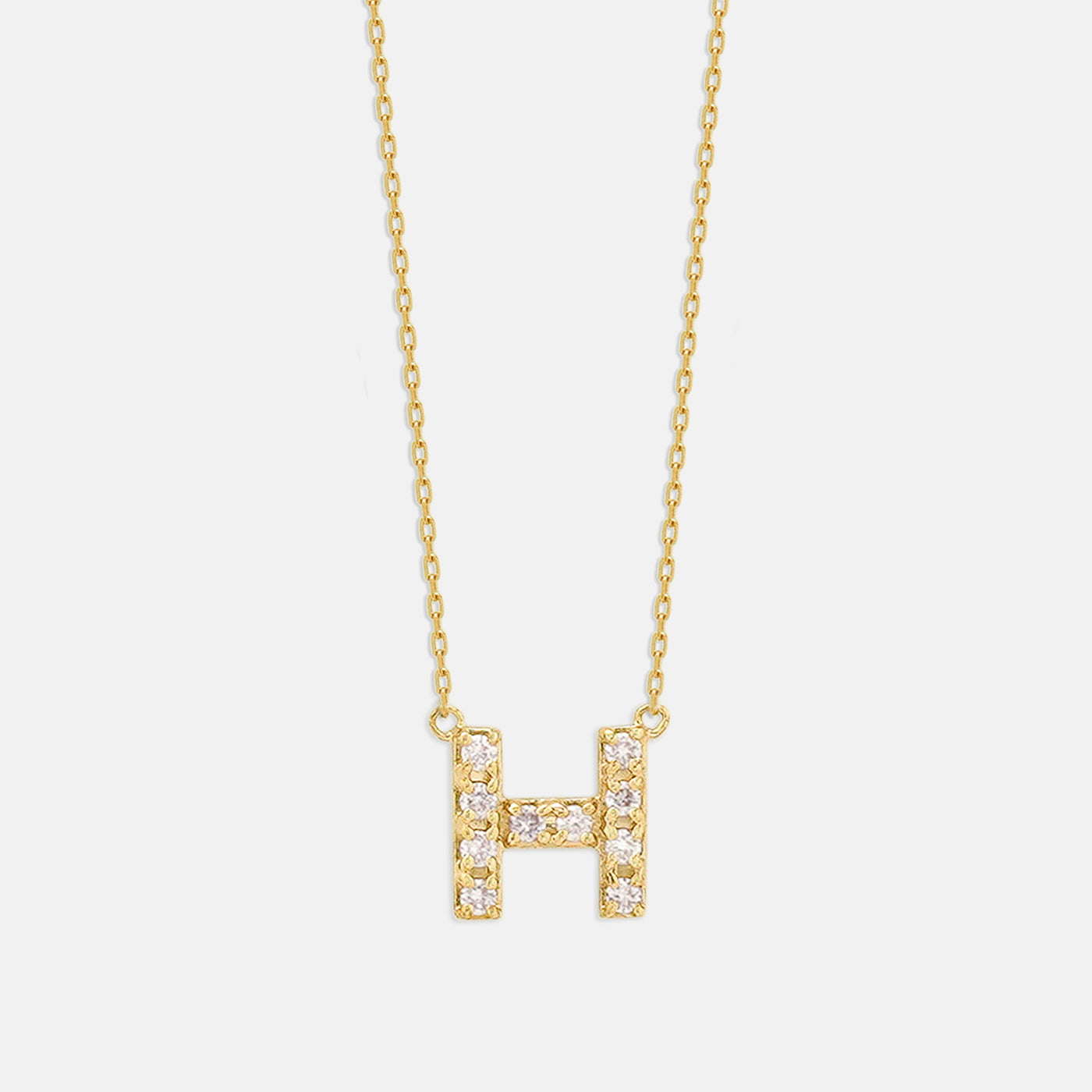 【WEB限定】K10 イエローゴールド ダイヤモンド イニシャル レス（H）ネック
