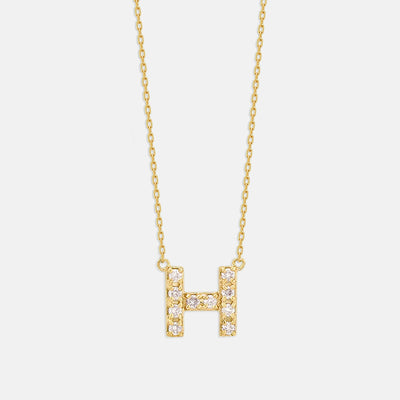 【WEB限定】K10 イエローゴールド ダイヤモンド イニシャル レス（H）ネック