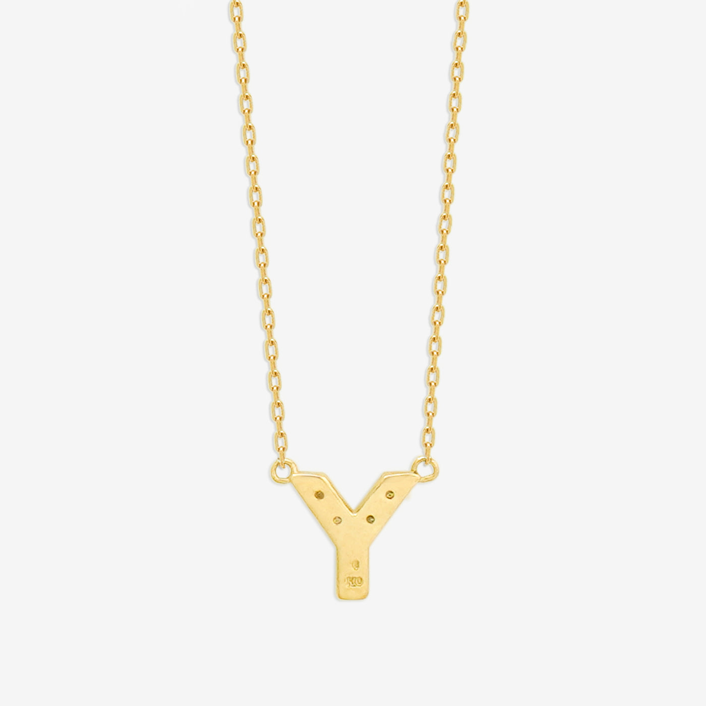 【WEB限定】K10 イエローゴールド ダイヤモンド イニシャル ネックレス（Y）