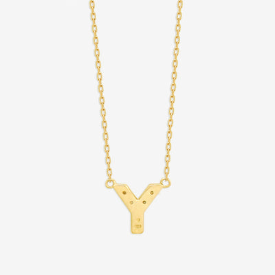 【WEB限定】K10 イエローゴールド ダイヤモンド イニシャル ネックレス（Y）