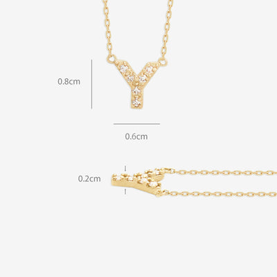 【WEB限定】K10 イエローゴールド ダイヤモンド イニシャル ネックレス（Y）