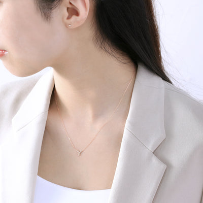 【WEB限定】K10 イエローゴールド ダイヤモンド イニシャル ネックレス（Y）