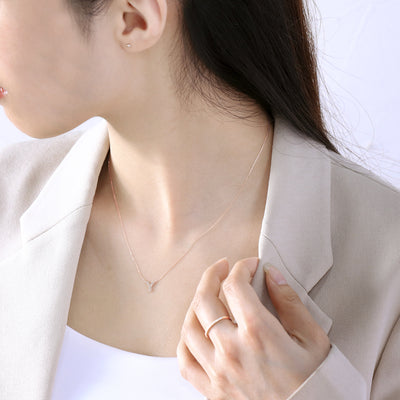 【WEB限定】K10 イエローゴールド ダイヤモンド イニシャル ネックレス（Y）