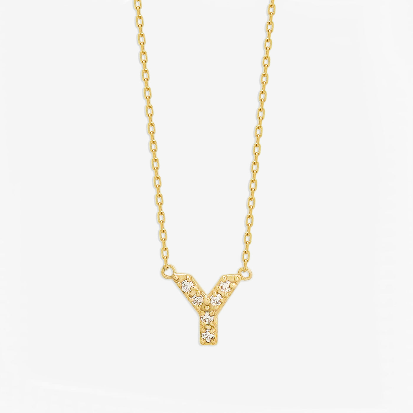 【WEB限定】K10 イエローゴールド ダイヤモンド イニシャル ネックレス（Y）