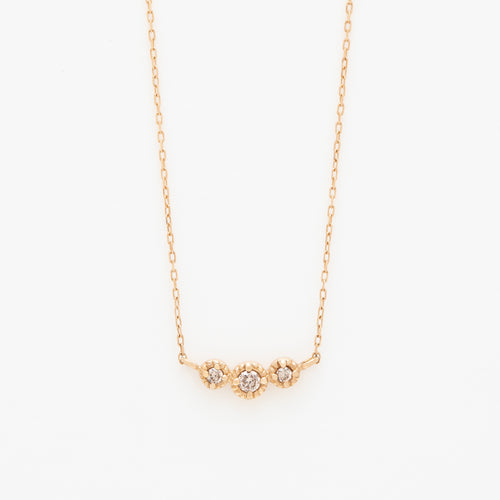 K10 イエローゴールド ダイヤモンド ネックレス