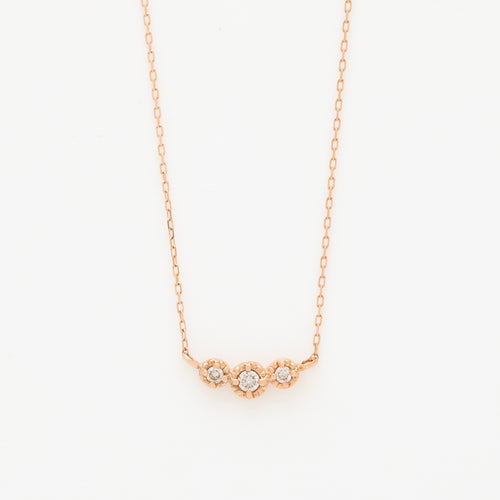 K10 ピンクゴールド ダイヤモンド ネックレス