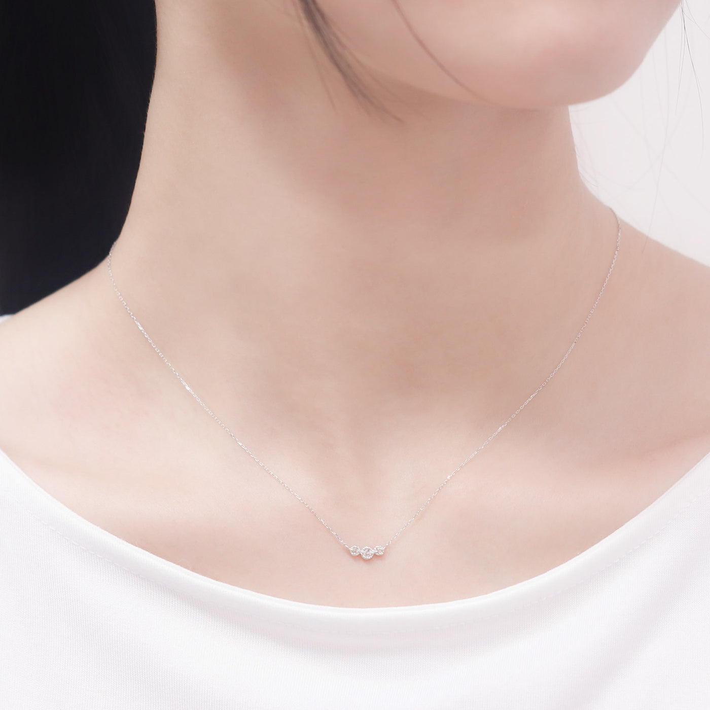 K10 ホワイトゴールド ダイヤモンド ネックレス