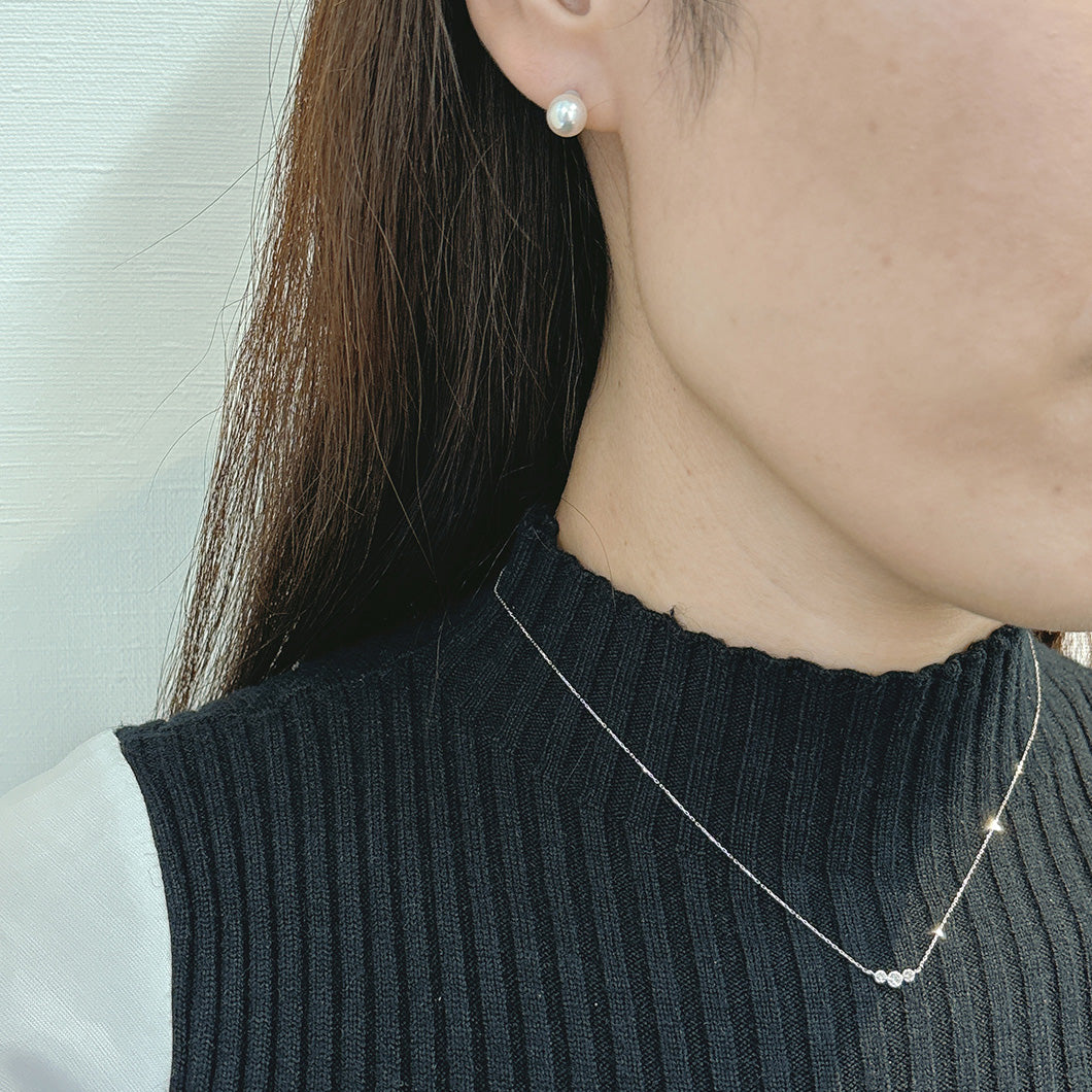 K10 ホワイトゴールド ダイヤモンド ネックレス