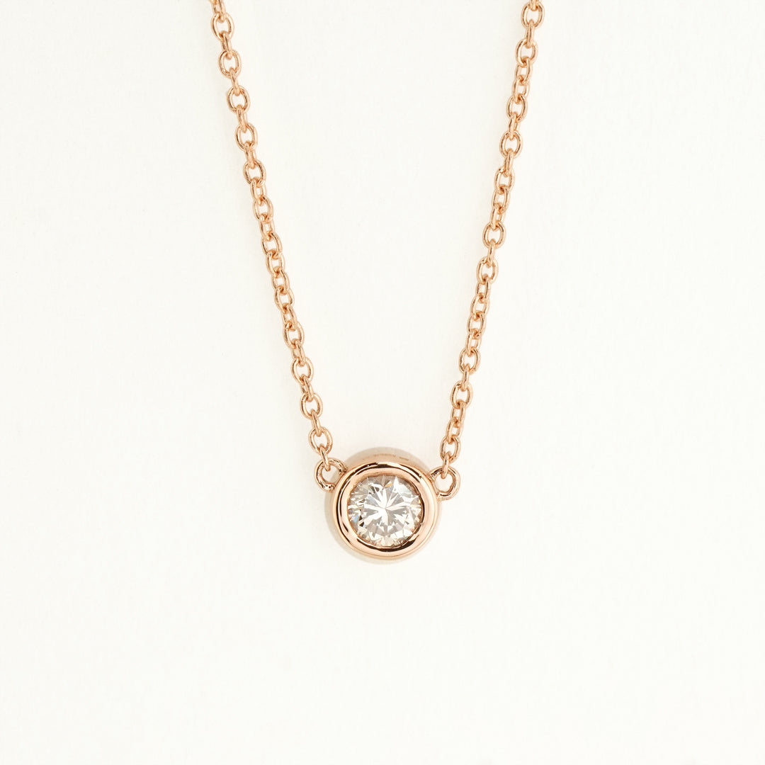 WEB限定】K18 ピンクゴールド ダイヤモンド ネックレス（0.12ct