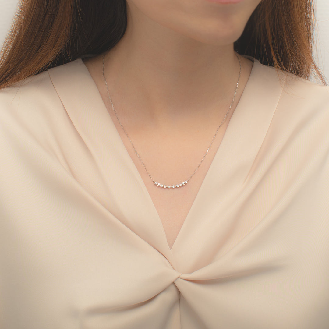 プラチナ ダイヤモンド ネックレス（0.10ct） （7557930254493