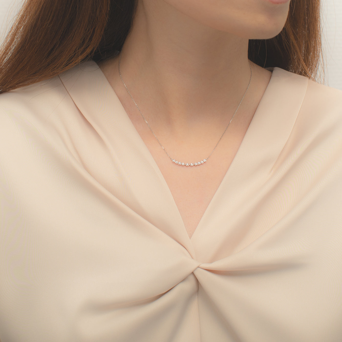 プラチナ ダイヤモンド ネックレス（0.10ct） （7557930254493