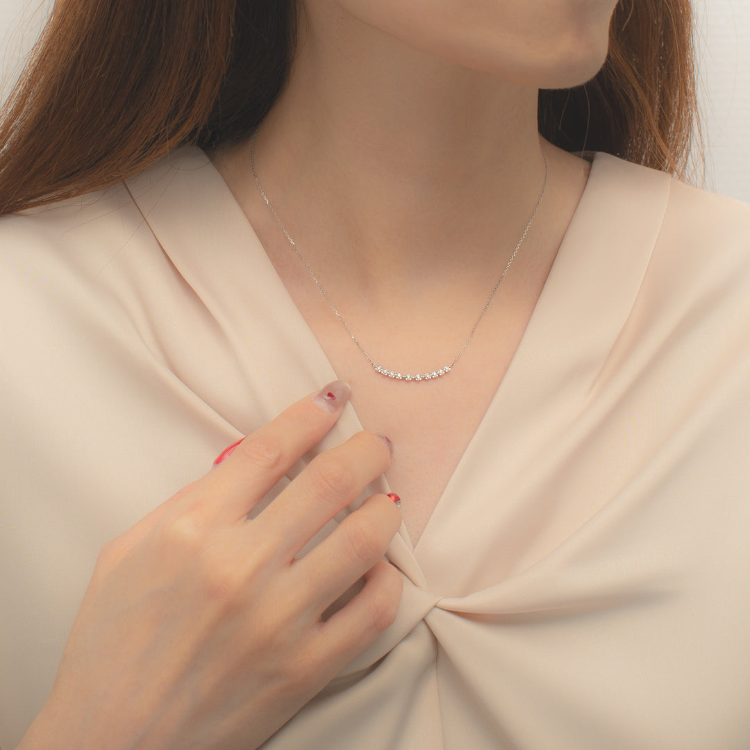 プラチナ ダイヤモンド ネックレス（0.10ct） （7557930254493
