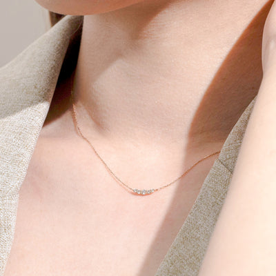 K10 イエローゴールド ダイヤモンド ネックレス