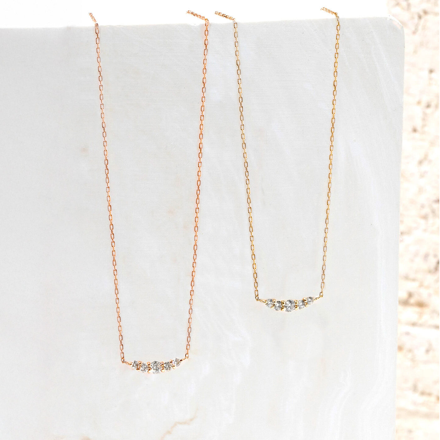 K10 イエローゴールド ダイヤモンド ネックレス