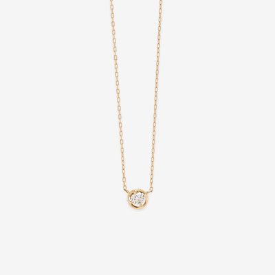 K10 イエローゴールド ダイヤモンド ネックレス