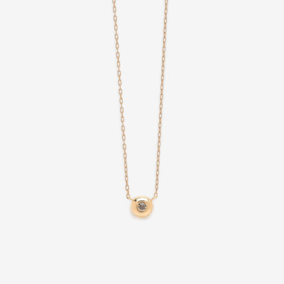 K10 イエローゴールド ダイヤモンド ネックレス