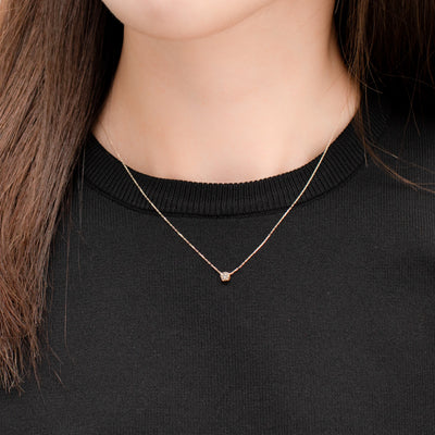 K10 イエローゴールド ダイヤモンド ネックレス