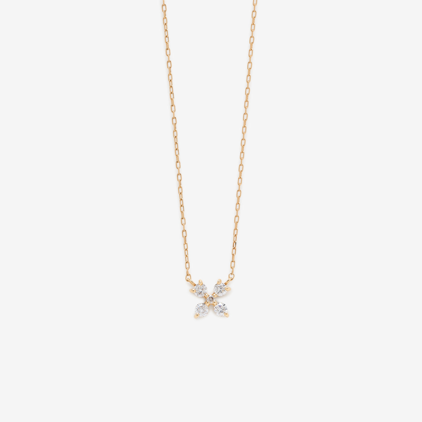 K10 イエローゴールド ダイヤモンド ネックレス