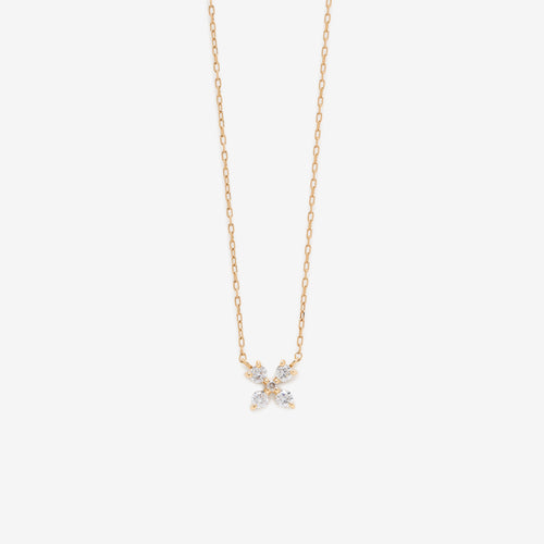 K10 イエローゴールド ダイヤモンド ネックレス