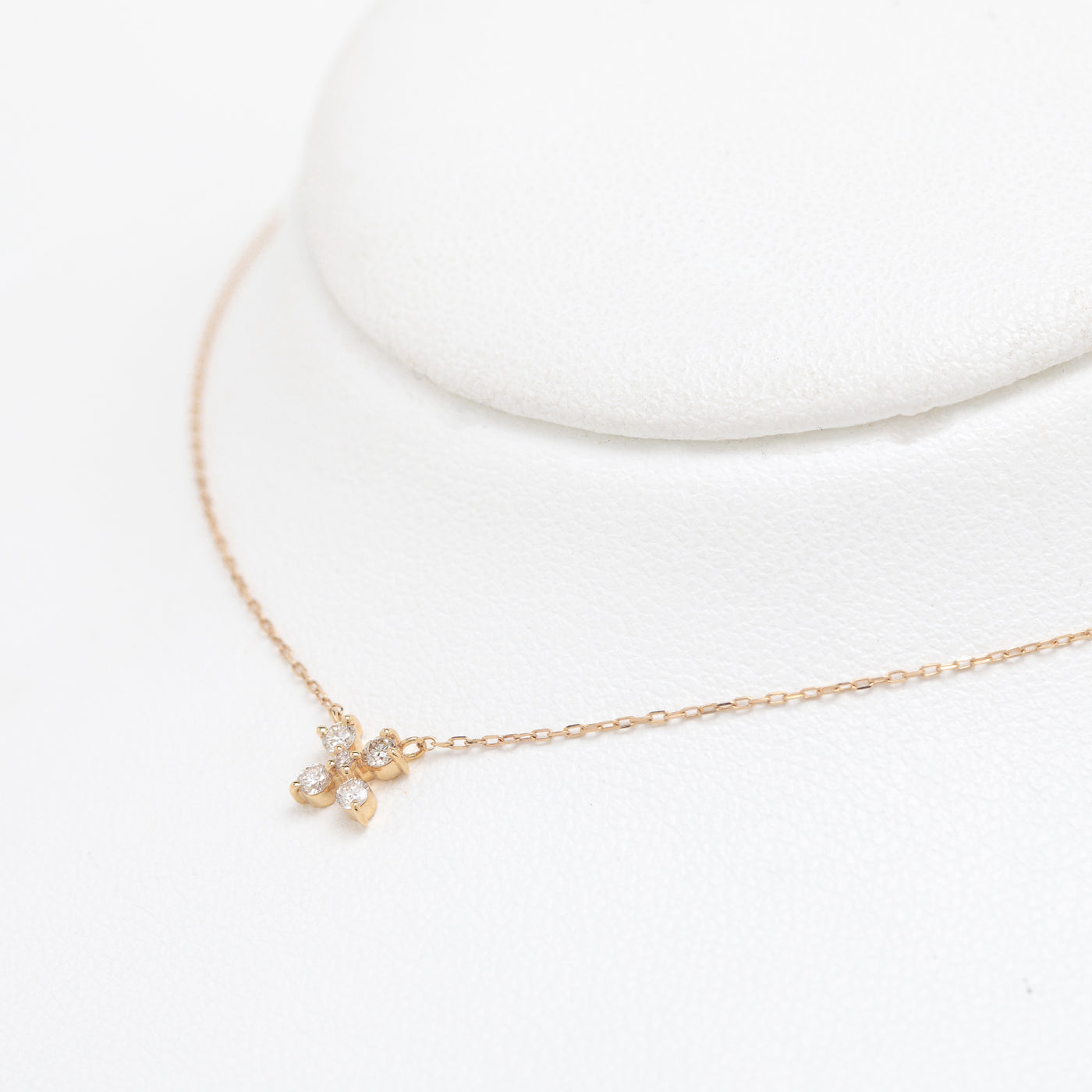 K10 イエローゴールド ダイヤモンド ネックレス