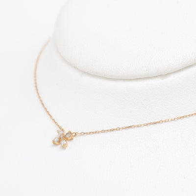 K10 イエローゴールド ダイヤモンド ネックレス