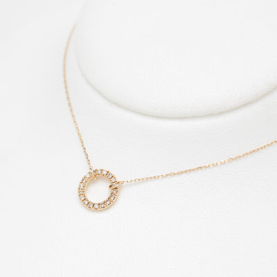 K10 イエローゴールド ダイヤモンド ネックレス