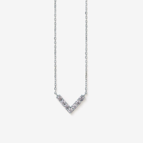 【RULE】K10 ホワイトゴールド ダイヤモンド ネックレス